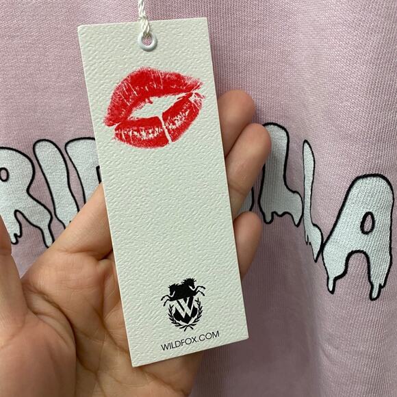 Wildfox Sommers Bridezilla Bride Pink White Long Sleev Sweatshirt Gift Size XXS - Picture 5 of 6